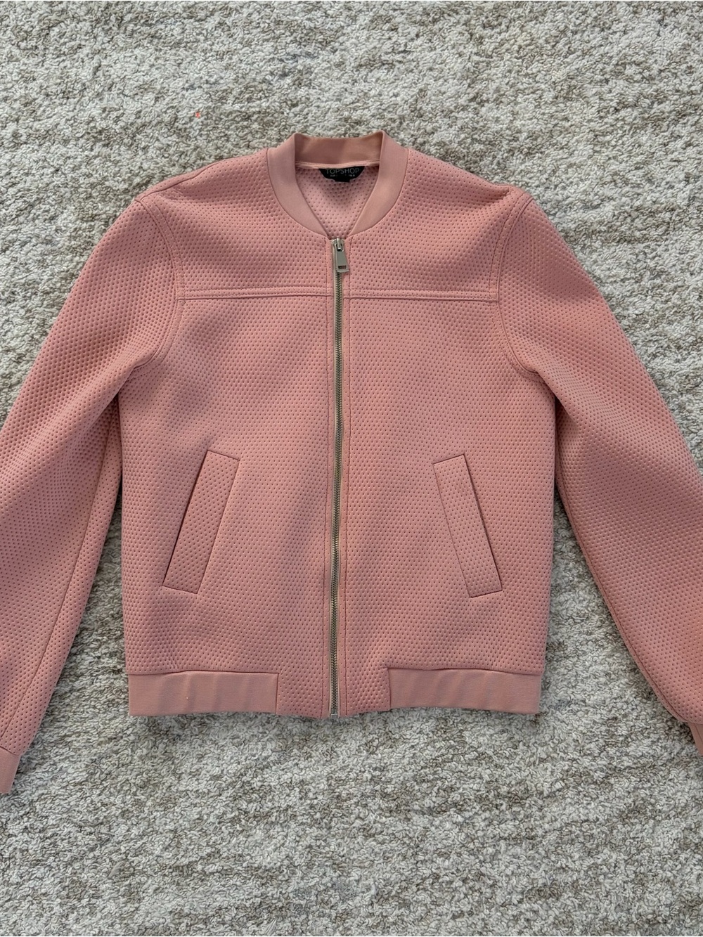 Topshop Woman Neo Punch Bomber Jacket Size 4